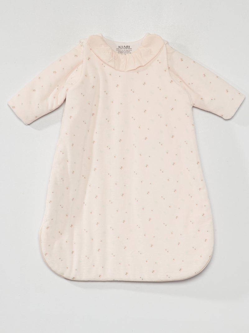Babyslaapzak van velours met print - TOG 2.5 ROSE - Kiabi