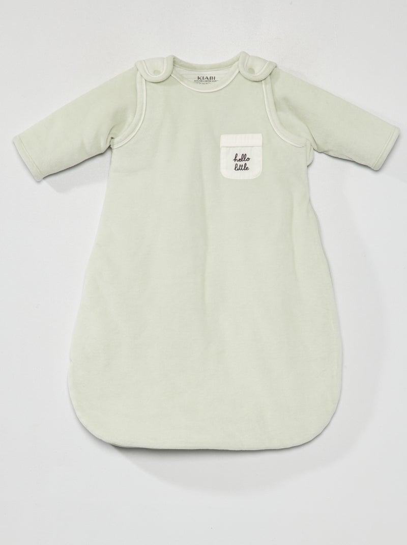 Babyslaapzak van velours met print - TOG 2.5 WIT - Kiabi