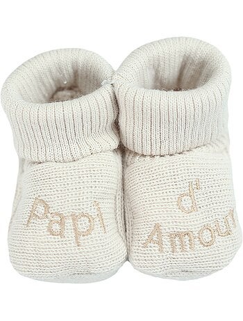 Babyslofjes met borduursel opa van liefde