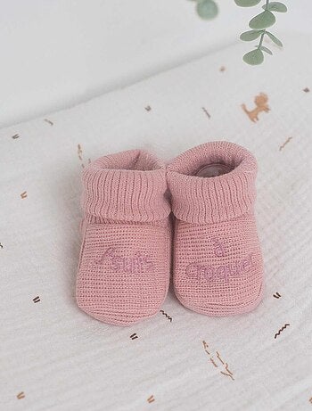 Babyslofjes met borduurtekst