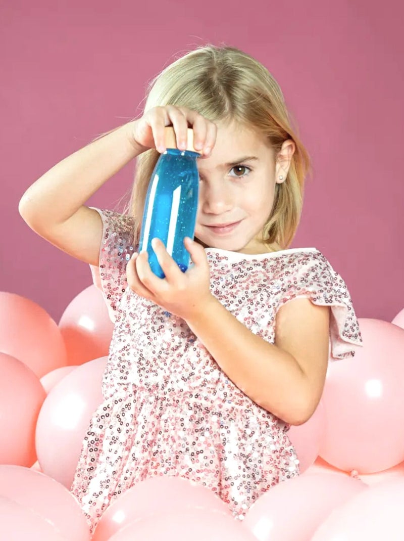 Babyspeelgoed set van 3 sensorische flesjes Blauw - Kiabi