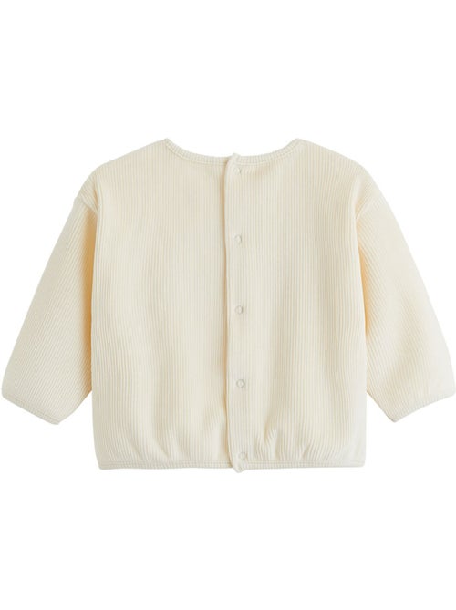 Babysweatshirt van velours sneeuw - Kiabi