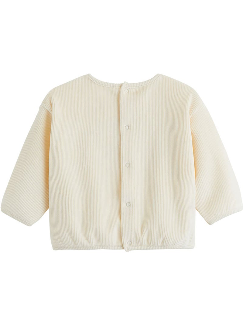 Babysweatshirt van velours sneeuw Ecru - Kiabi