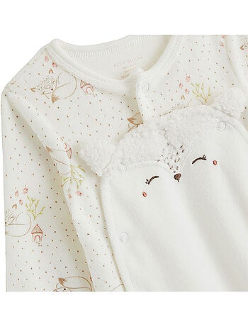 Babyvelours pyjama met brugopening