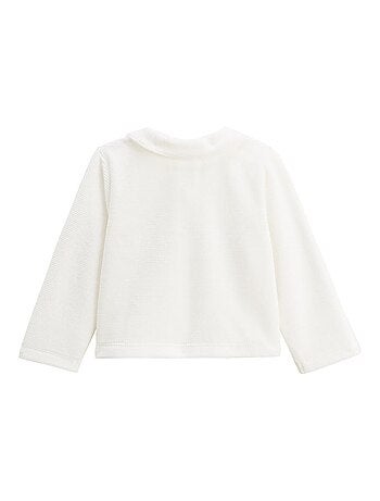Babyvestje en -broekje van parelfluweel