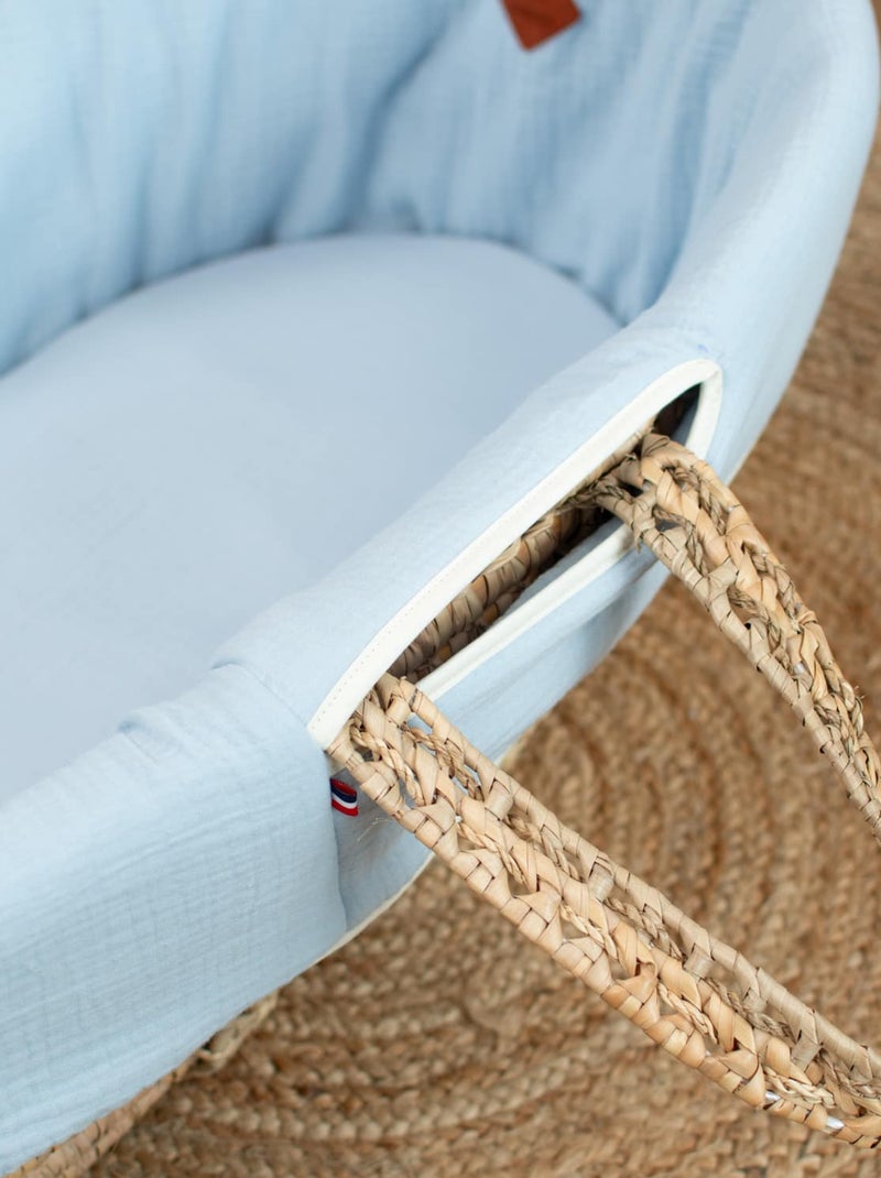 Babywieg met matras, dekking en fitted sheet, jeanne Blauw - Kiabi