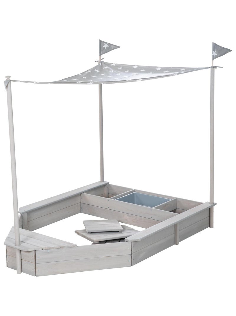 Bac à sable bateau pirate Outdoor ROBA Gris - Kiabi