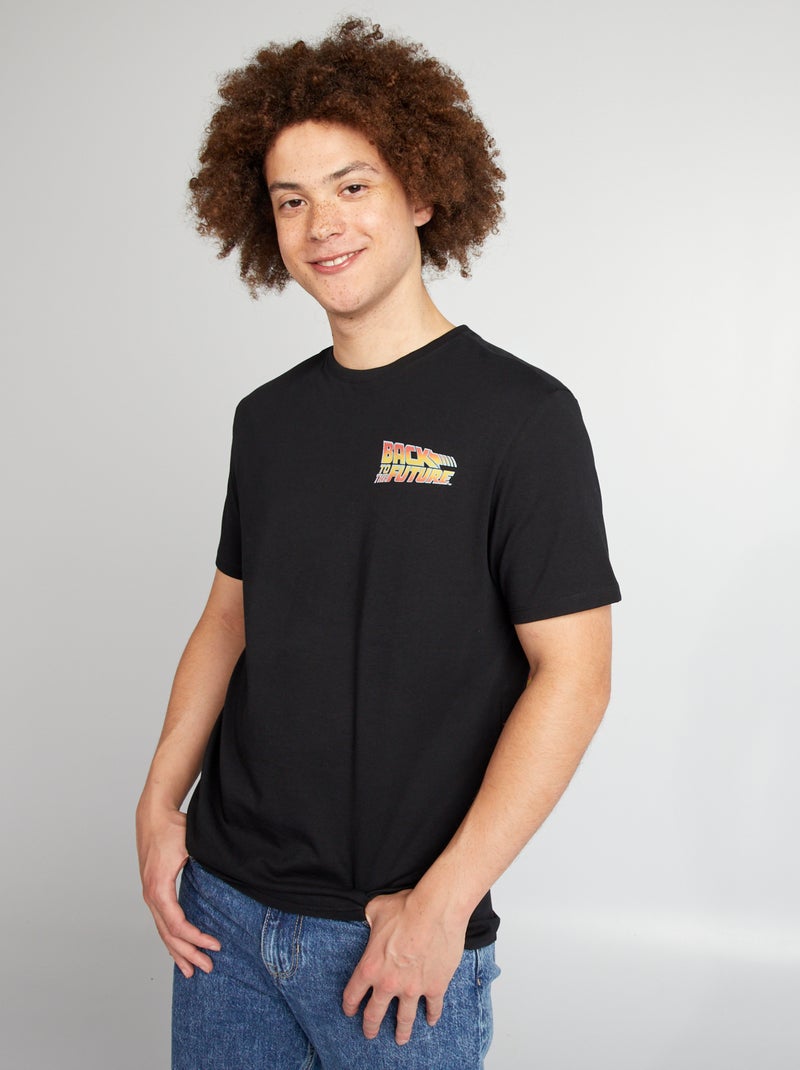 Back to the future-T-shirt van jersey ZWART - Kiabi