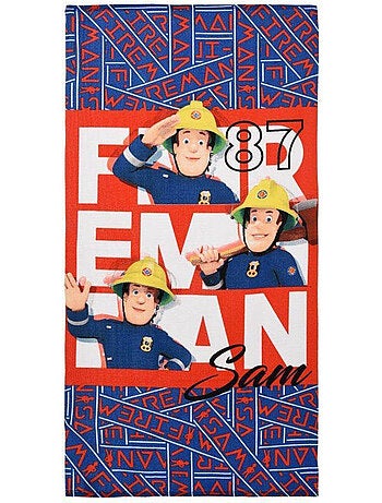 Bad- en stranddoek voor kinderen 'Brandweerman Sam' 100% polyester 140x70 cm