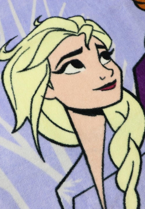 Bad- en strandhanddoek bedrukt 100% katoen, disney home frozen 2 sisters - Kiabi