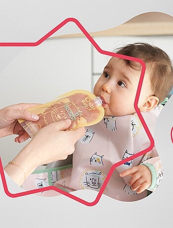 Badabulle - Setje met 15 hervulbare knijpzakjes