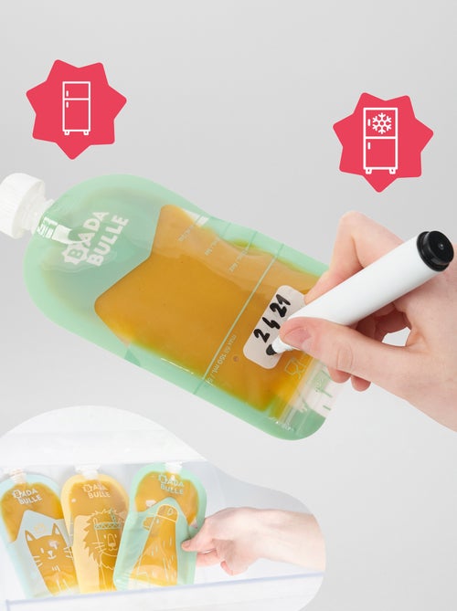 Badabulle - Setje met 15 hervulbare knijpzakjes - Kiabi Badabulle - Setje met 15 hervulbare knijpzakjes - Kiabi