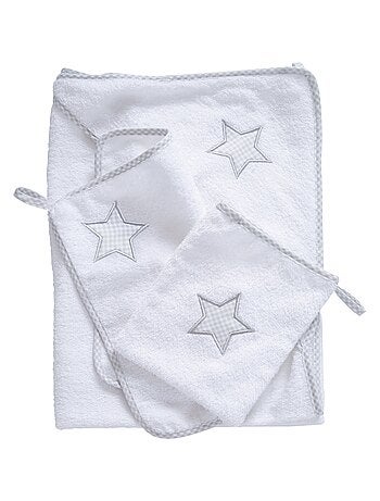 Badcadeauset voor baby van katoen met geborduurde ster 'Little Stars' ROBA
