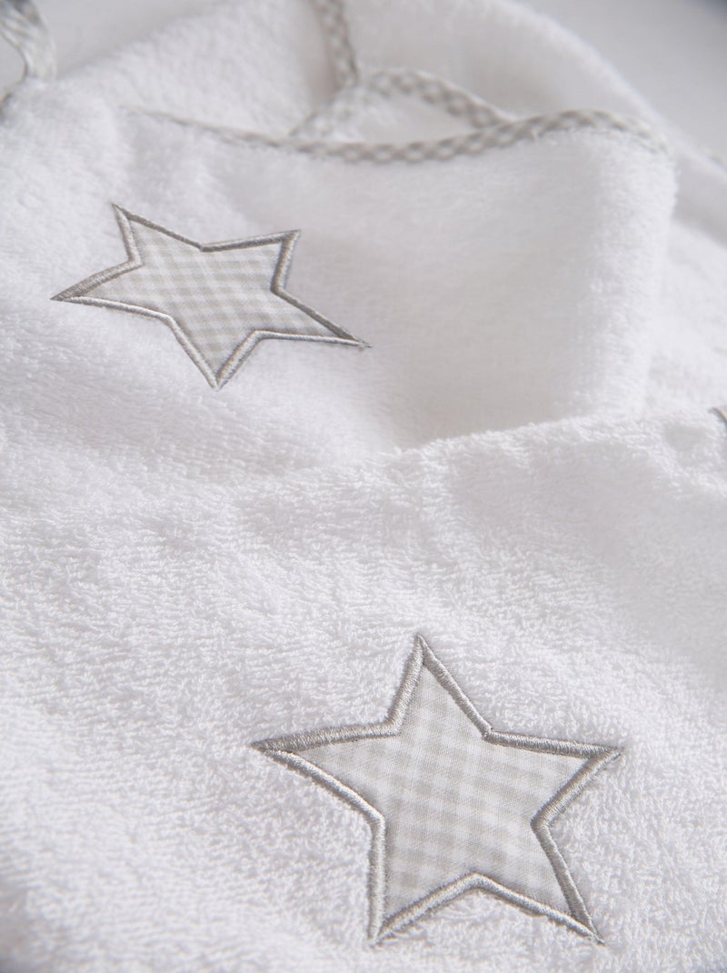Badcadeauset voor baby van katoen met geborduurde ster 'Little Stars' ROBA Wit Grijs - Kiabi