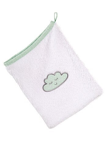 Badcadeauset voor baby van katoen met geborduurde wolk 'Happy Cloud' ROBA