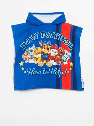 Badcape van badstof met 'PAW Patrol'-print
