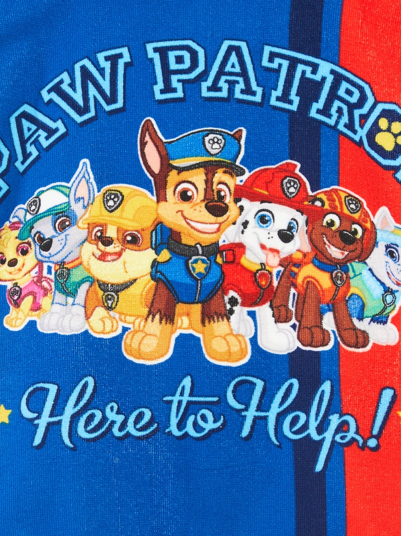 Badcape van badstof met 'PAW Patrol'-print BLAUW - Kiabi