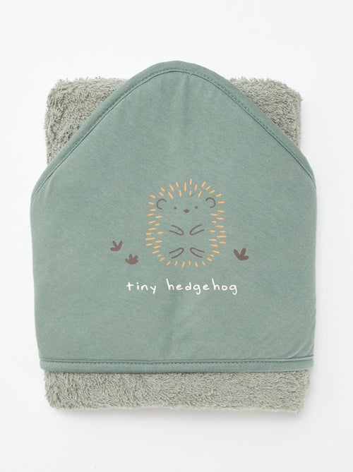 Badcape van badstof met print - 75 x 75 cm - Kiabi