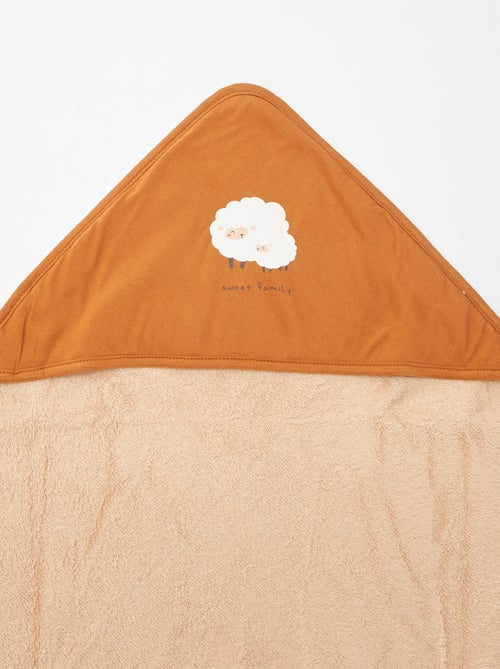 Badcape van badstof met print - 75 x 75 cm - Kiabi