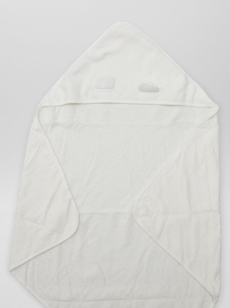 Badcape van badstof WIT - Kiabi