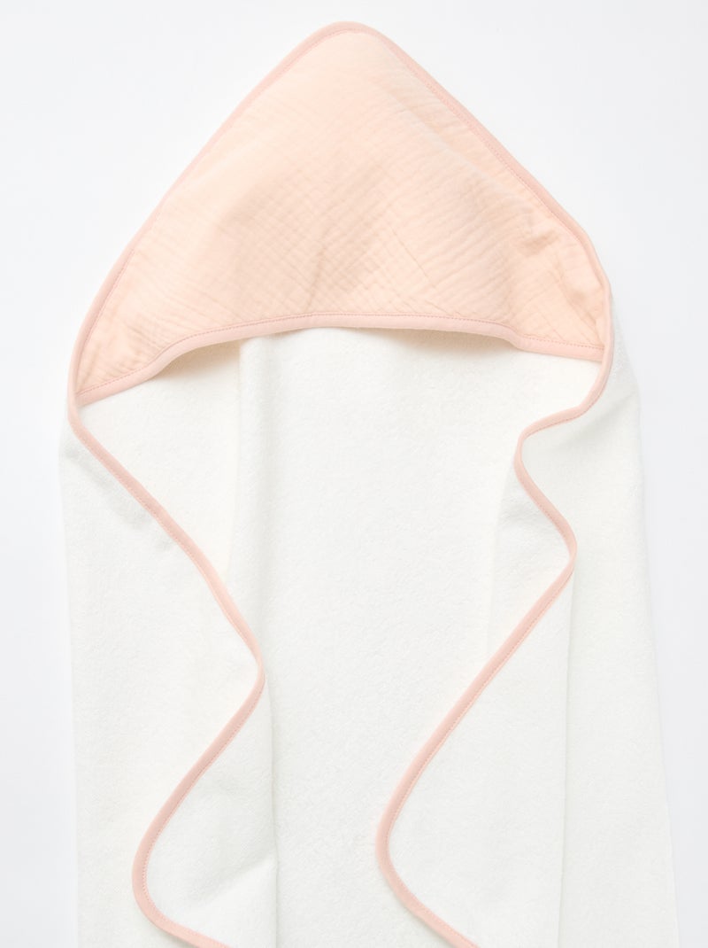 Badcape van katoen 62 x 104 cm Rose - Kiabi