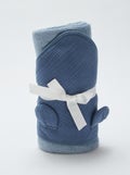 Badcape van luchtig geweven katoen BLAUW - Kiabi