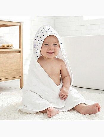 Badcape voor baby van katoen en bamboe | sevira kids