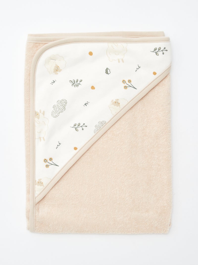 Badcape + washandje 'Petit Béguin' Biege - Kiabi