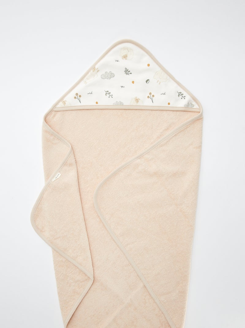 Badcape + washandje 'Petit Béguin' Biege - Kiabi