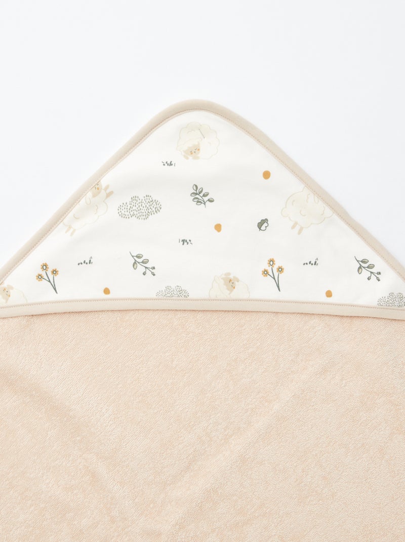Badcape + washandje 'Petit Béguin' Biege - Kiabi