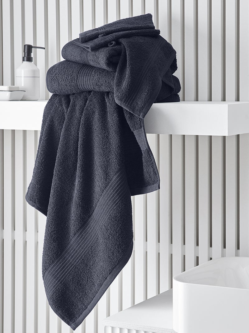 Badhanddoek 50 x 90 cm DONKERBLAUW - Kiabi
