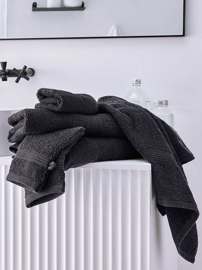 Badhanddoek 50 x 90 cm ZWART - Kiabi