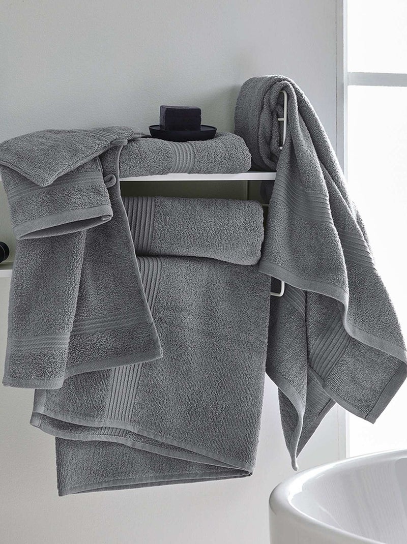 Badhanddoek 70 x 130 cm GRIJS - Kiabi