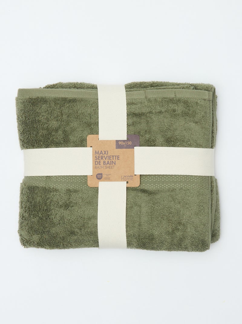 Badhanddoek (90x150 cm) - Kiabi Home groen - Kiabi
