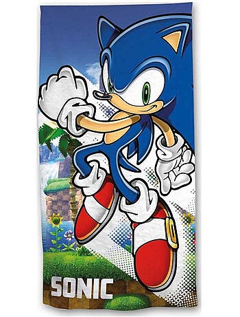 Badhanddoek katoen Sonic Game 140x70 cm - Strandlaken kinderen