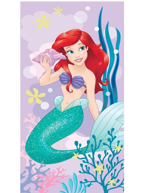 Badhanddoek kinderen 100% katoen Disney Princess Ariel motief zeemeermin - Kiabi