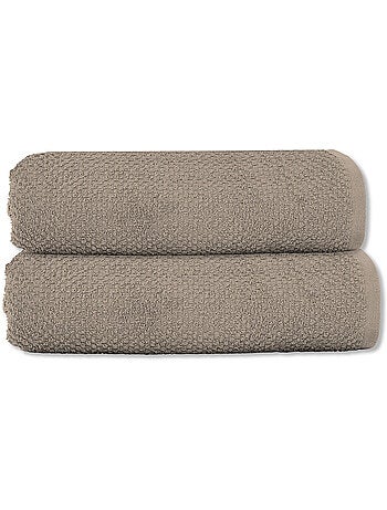 Badhanddoek set van 2 gastendoeken 50 x 90 cm katoenen badstof 600 g/m² - OEKO-TEX