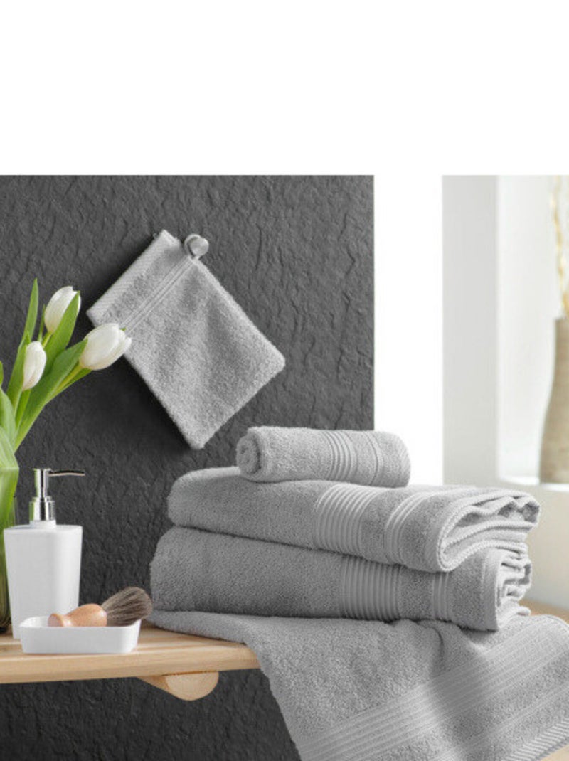 Badhanddoeken van Katoen PROMO LINGE Grijs - Kiabi