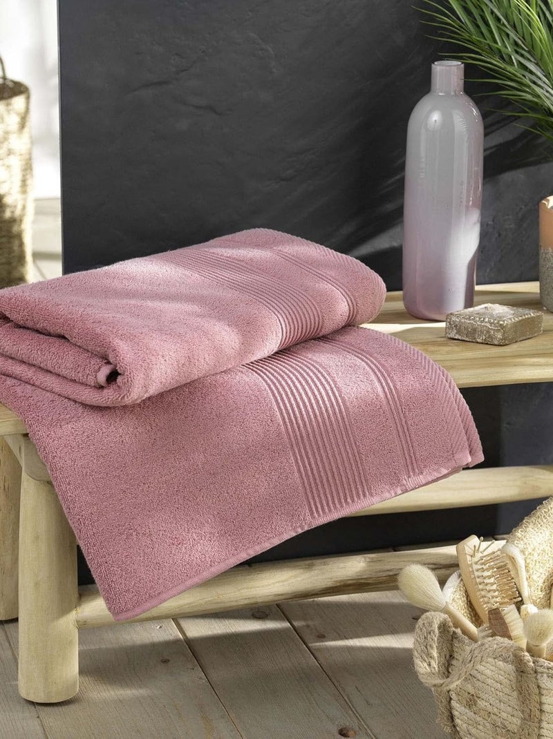 Badhanddoeken van Katoen PROMO LINGE Roze - Kiabi