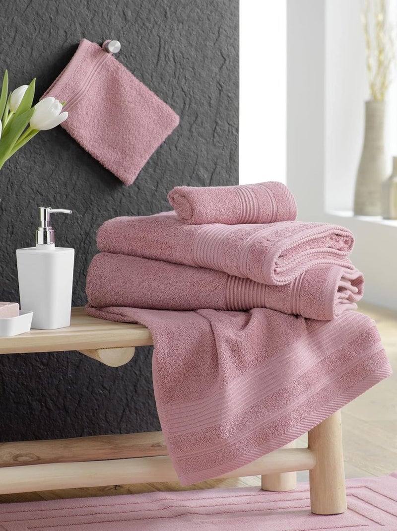 Badhanddoeken van Katoen PROMO LINGE Roze - Kiabi