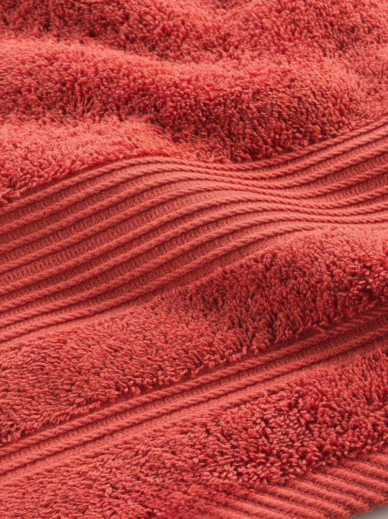 Badhanddoeken van Katoen PROMO LINGE Terracotta - Kiabi