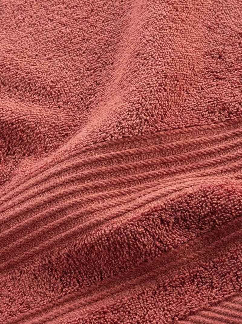 Badhanddoeken van Katoen PROMO LINGE Terracotta - Kiabi