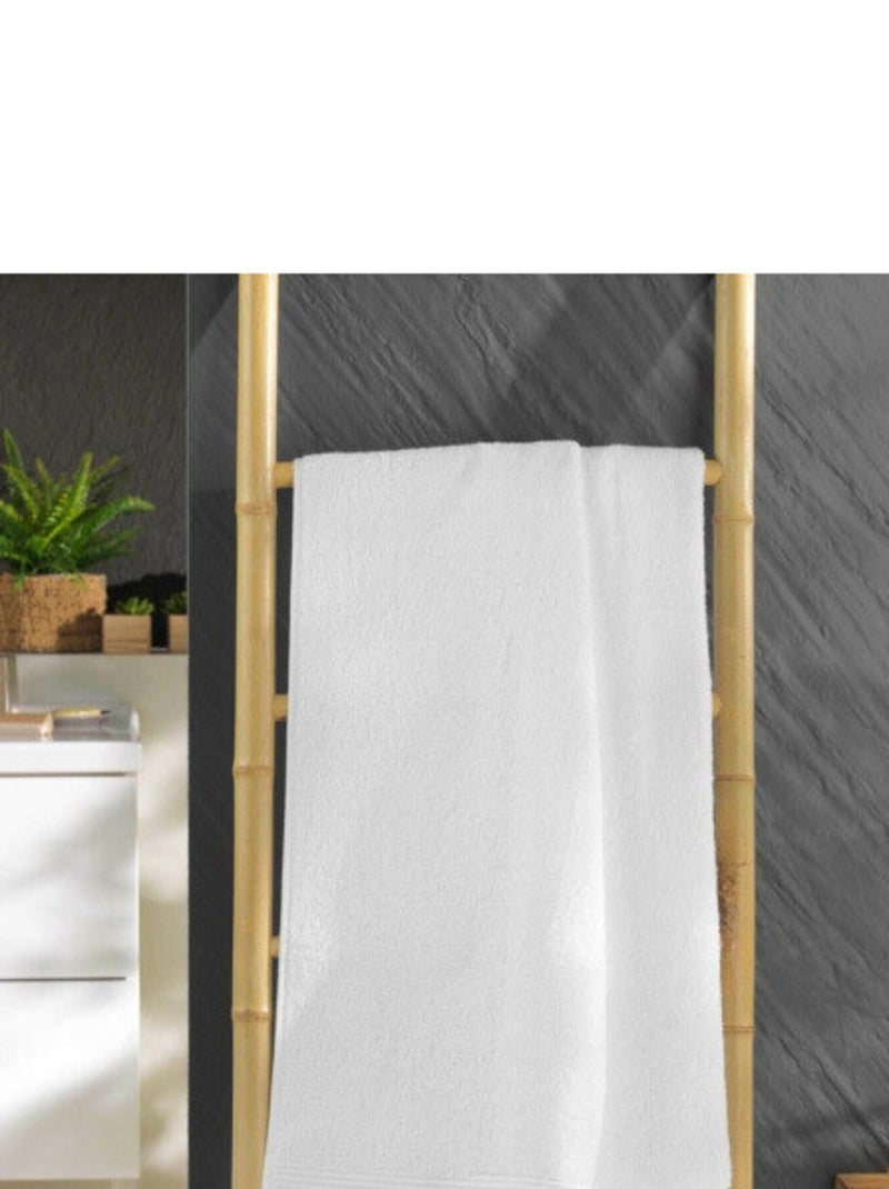 Badhanddoeken van Katoen PROMO LINGE Wit - Kiabi