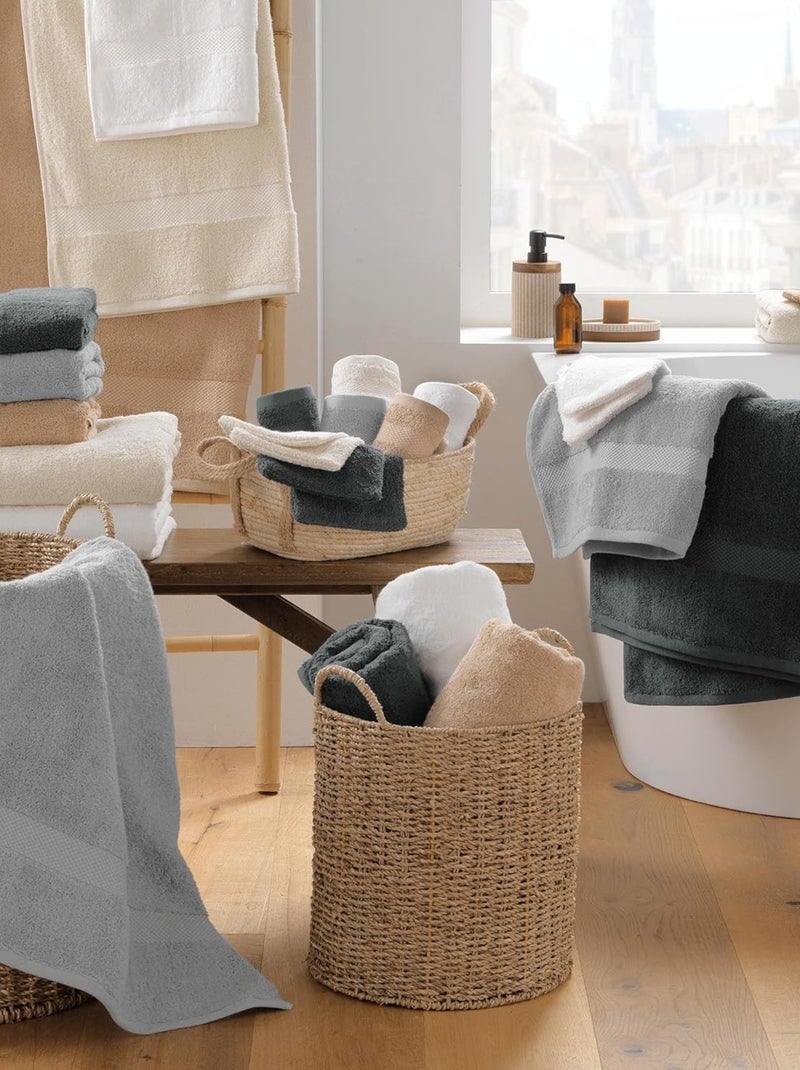 Badhanddoeken van Katoen PROMO LINGE Wit - Kiabi