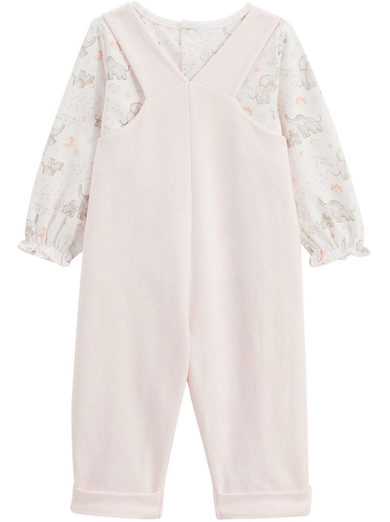 Badian baby tuinbroek en t-shirt set Roze - Kiabi