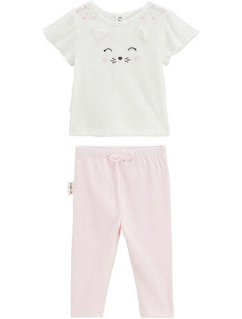 Badian babyset: pointelle t-shirt en legging