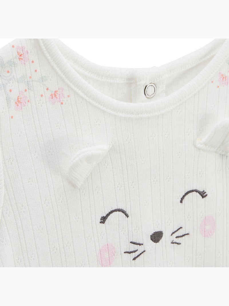 Badian babyset: pointelle T-shirt en legging Ecru - Kiabi