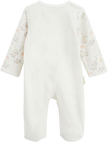 Badian babyvelours pyjama met ritssluiting