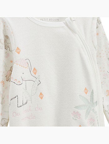 Badian babyvelours pyjama met ritssluiting