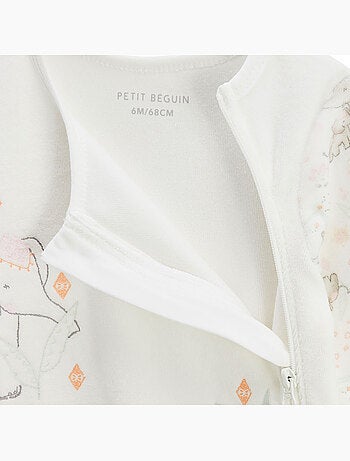 Badian babyvelours pyjama met ritssluiting